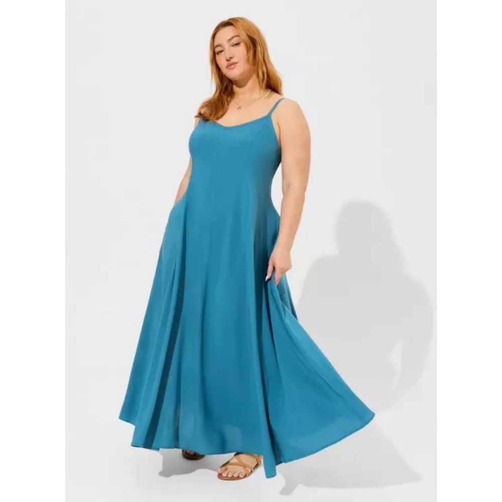 Torrid Size 1 Challis Trapeze Maxi Dress